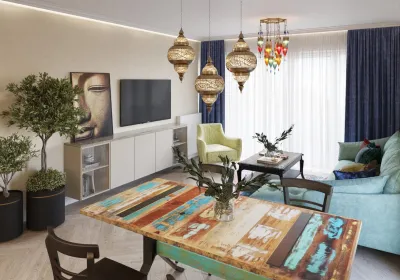 Apartament z elementami orientalnymi