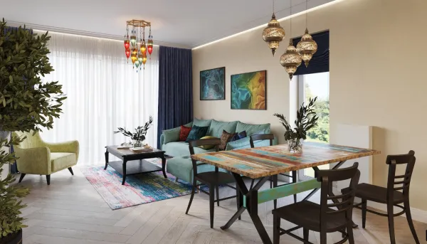 apartament kolorowy  