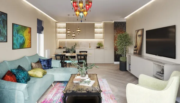 apartament kolorowy  